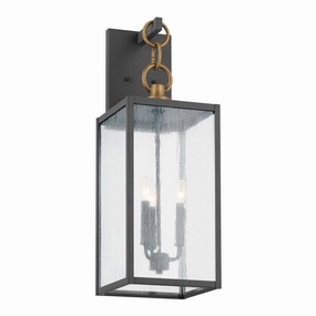 Lahden Three Light Outdoor Wall Mount Weathered ZincOutdoor wall sconces with motion sensor