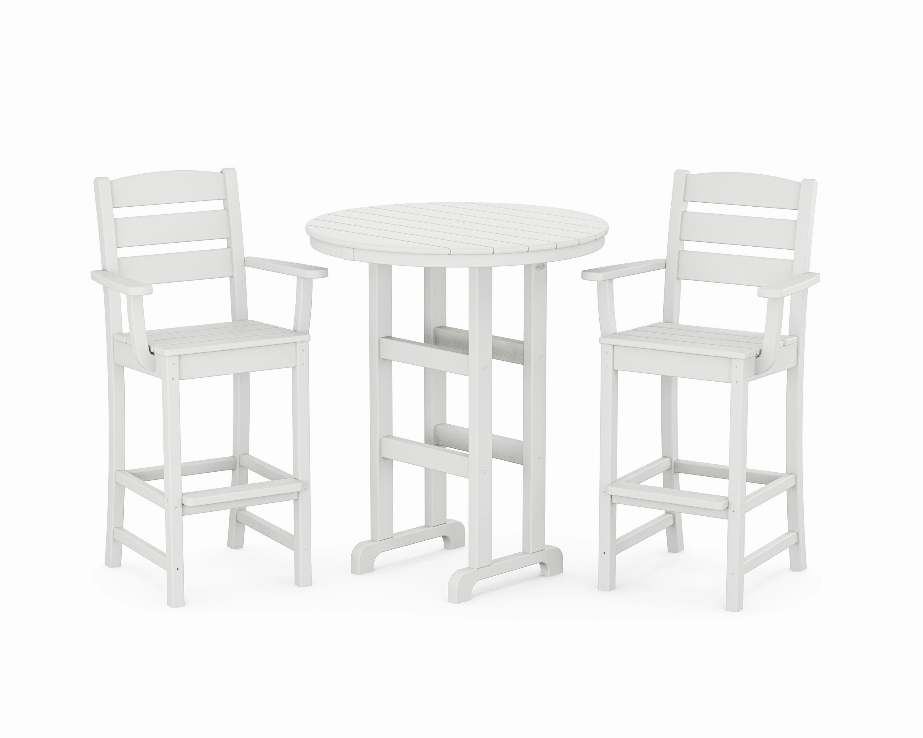 Lakeside 3-Piece Round Bar Arm Chair Set