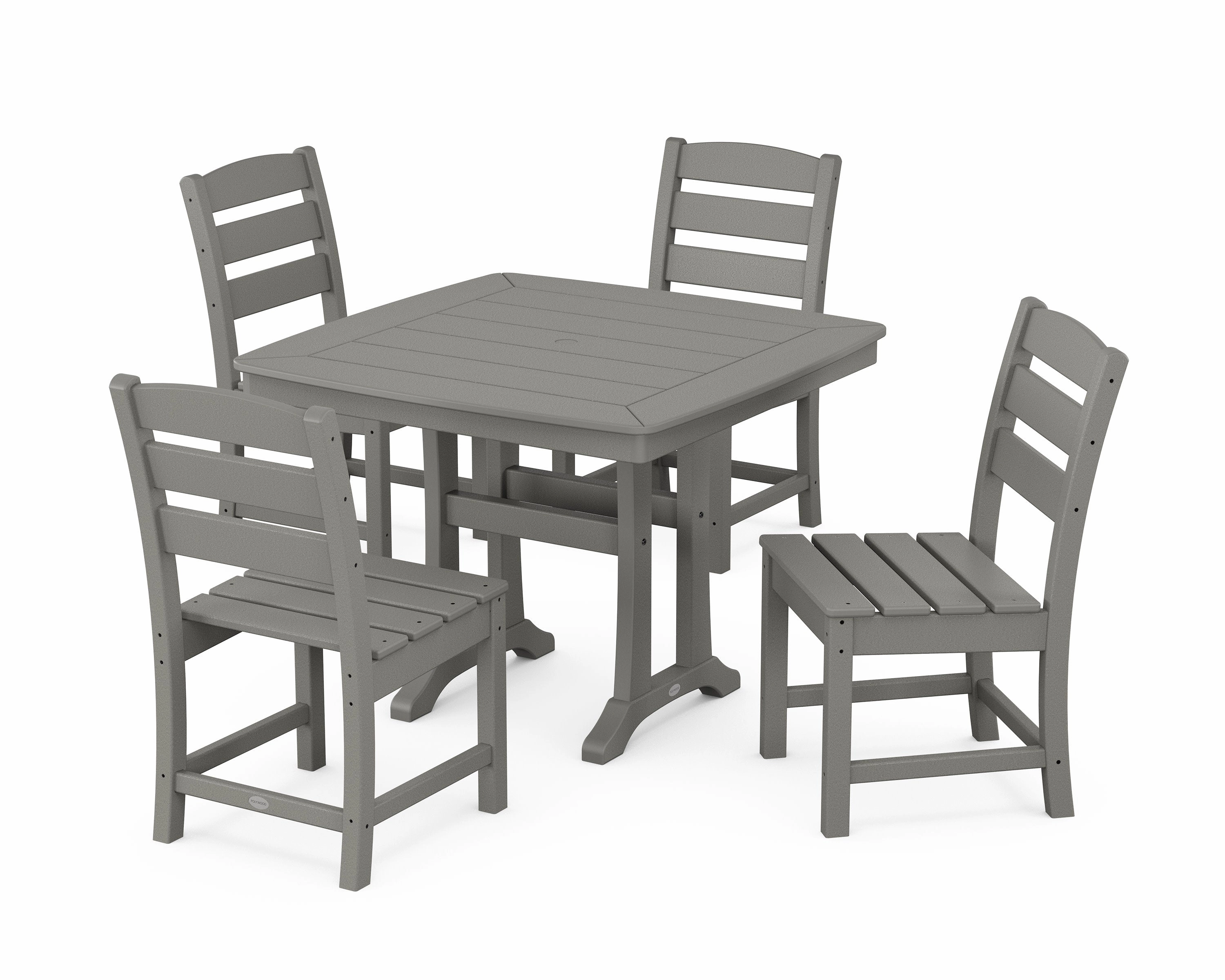 Lakeside Side Chair 5-Piece Dining Set with Trestle Legsoutdoor patio furniture set