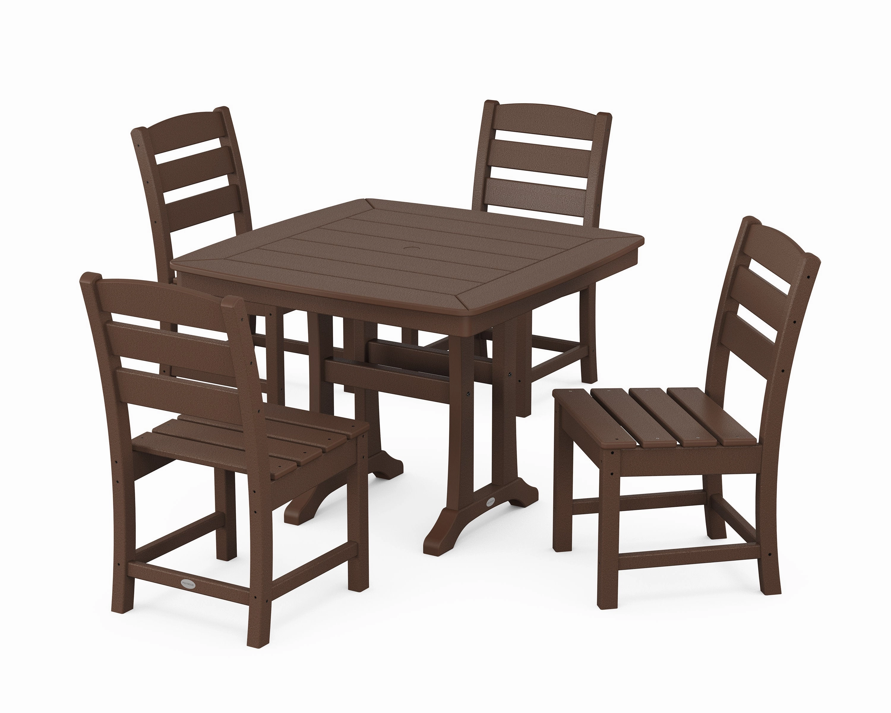 Lakeside Side Chair 5-Piece Dining Set with Trestle Legs