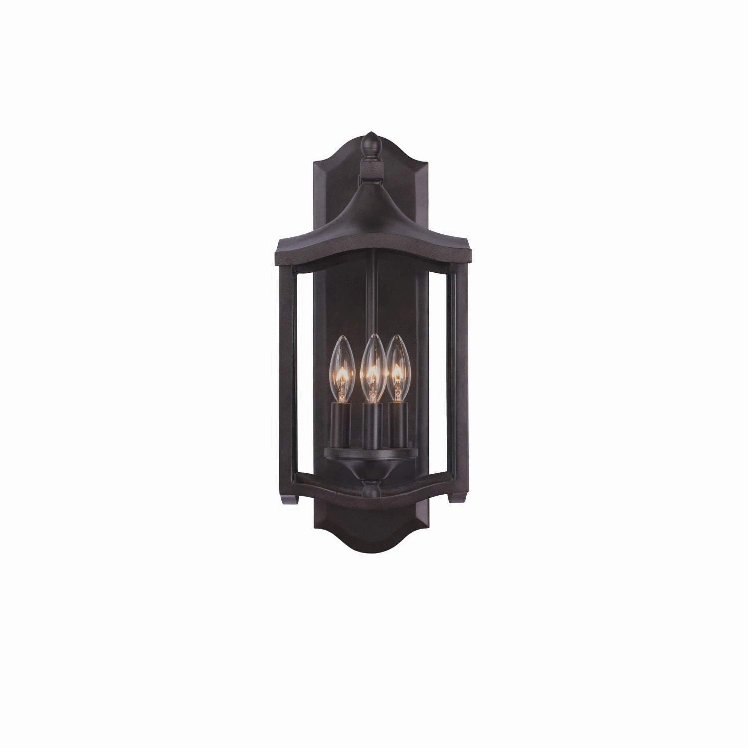 Lakewood Outdoor Three Light Wall Bracket Aged IronOutdoor wall sconces with motion sensor