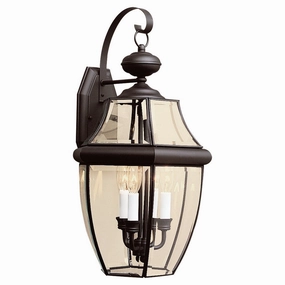 Lancaster Three Light Outdoor Wall Lantern BlackOutdoor wall sconces with motion sensor