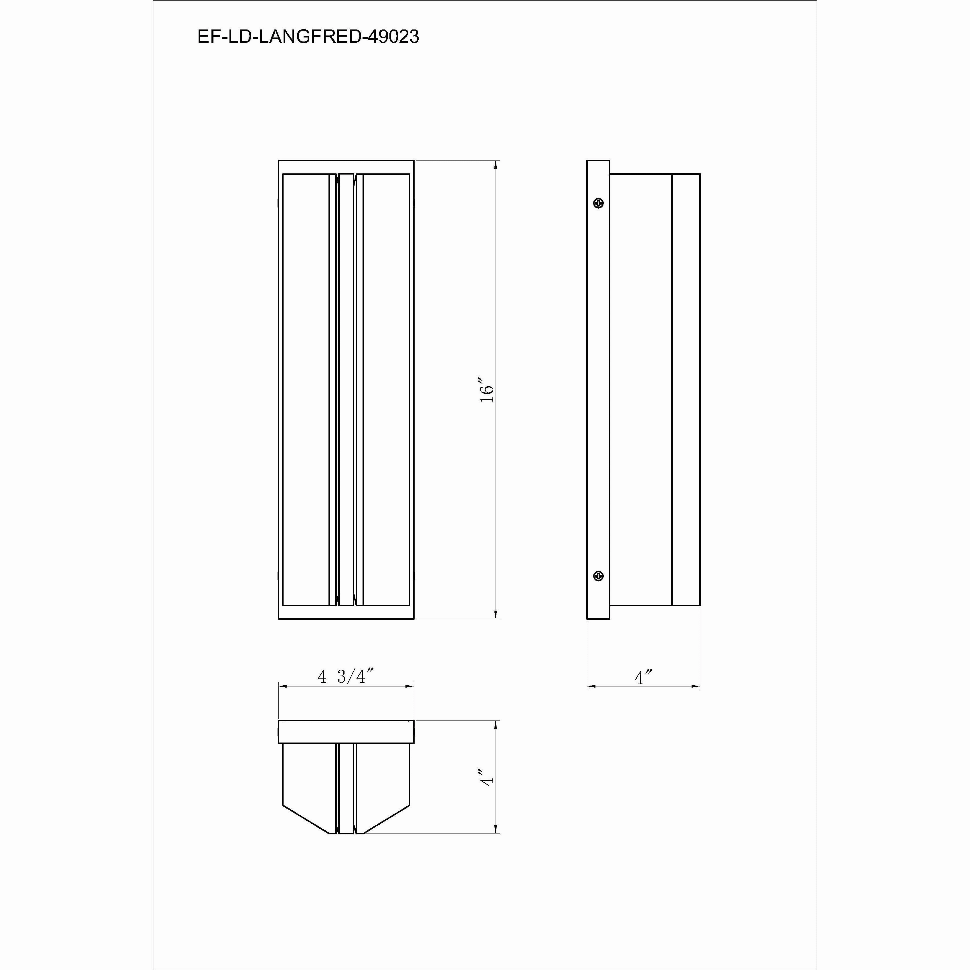 Langfe Round 16" Outdoor Wall Mount