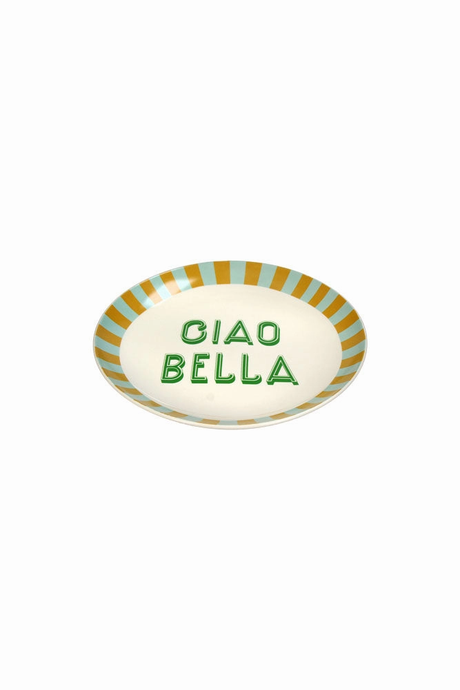 Large White Ciao Bella Plate