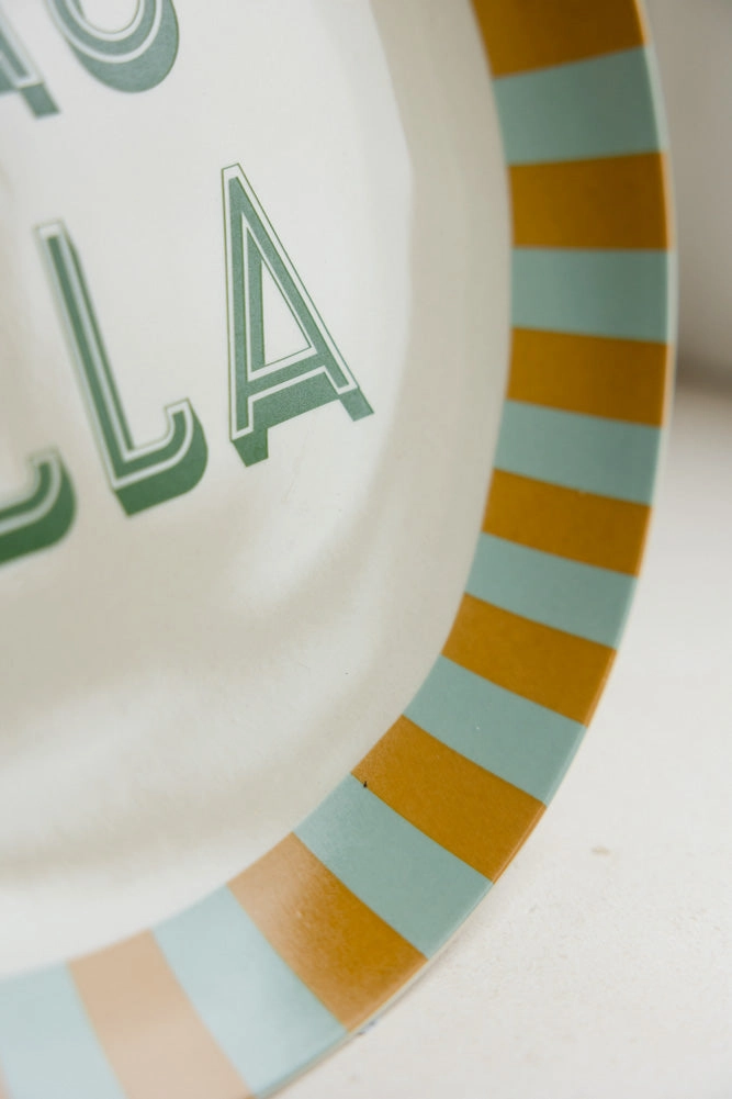 Large White Ciao Bella Plate