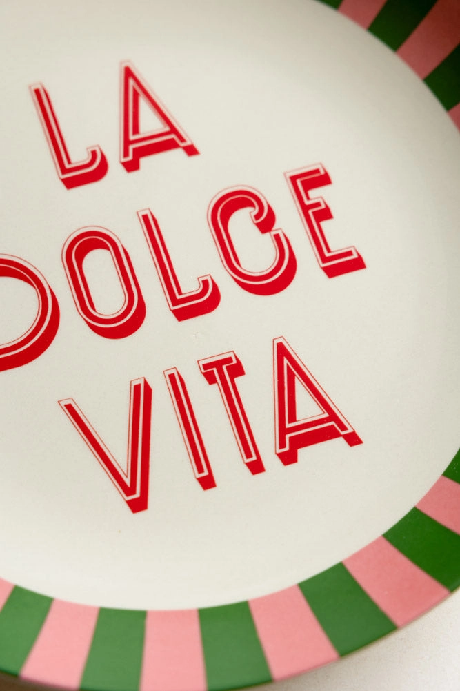 Large White La Dolce Vita Plate