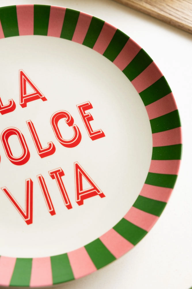 Large White La Dolce Vita Plate