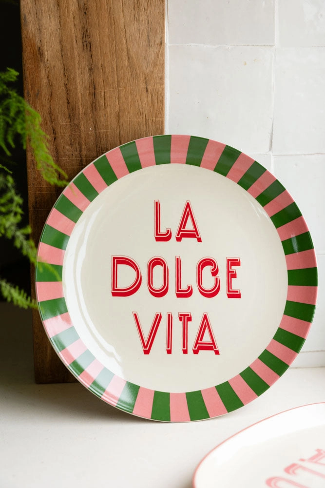Large White La Dolce Vita Plate
