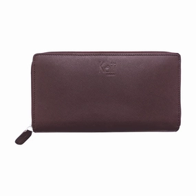 Kaili Mood Leather Women'S Zip Wallet Bordeaux Red Limited Time Hot Deal