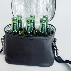 Thandana Brewski Leather Cooler Bag | Black Mega Discount Event