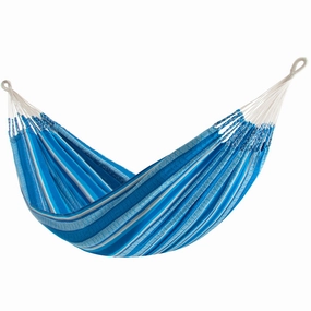 Latin Double Cotton Hammock - Azul outdoor hammock with stand and canopy