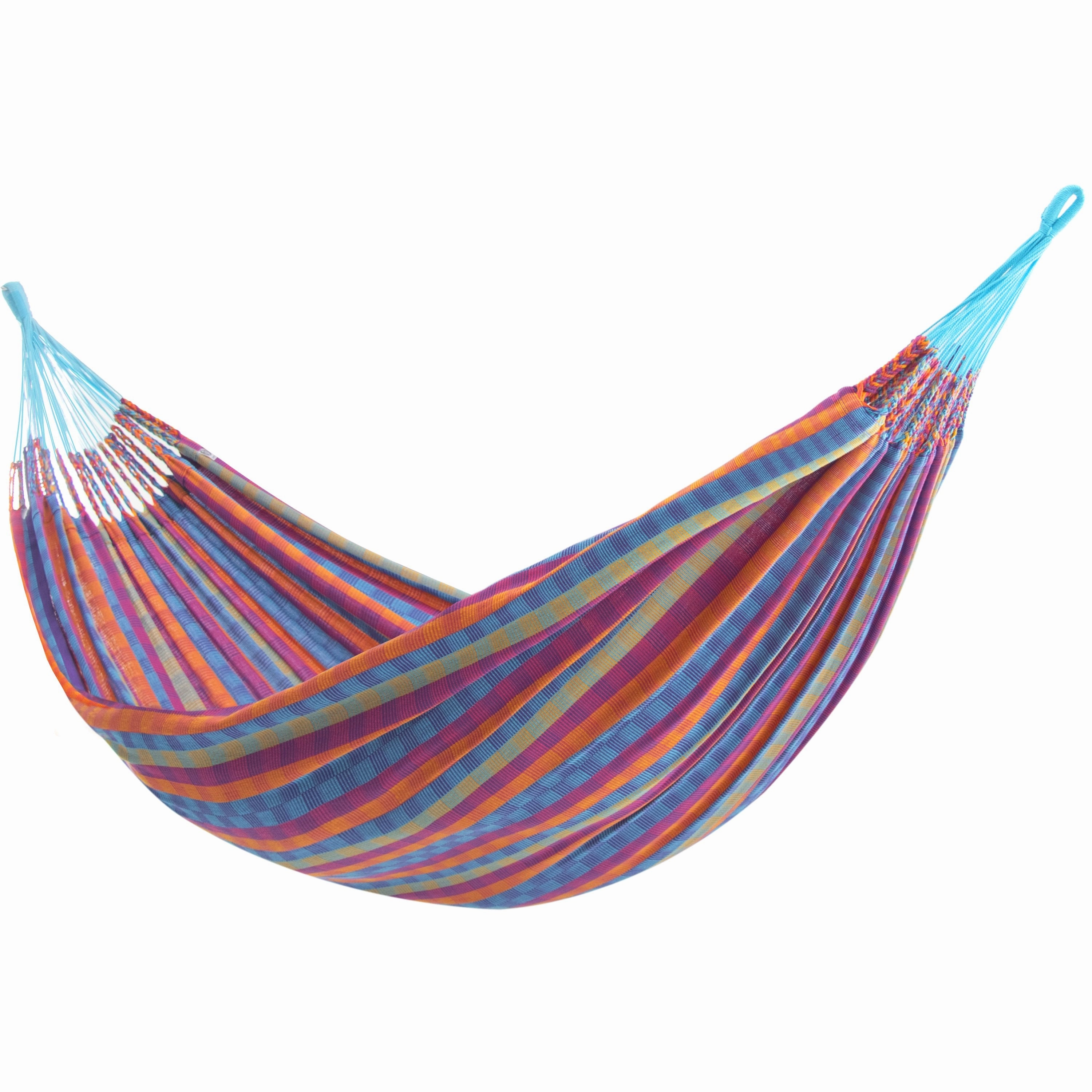 Latin Double Cotton Hammock - Bella Vida outdoor hammock with stand and canopy