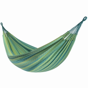 Latin Double Cotton Hammock - Viridis outdoor hammock with stand and canopy