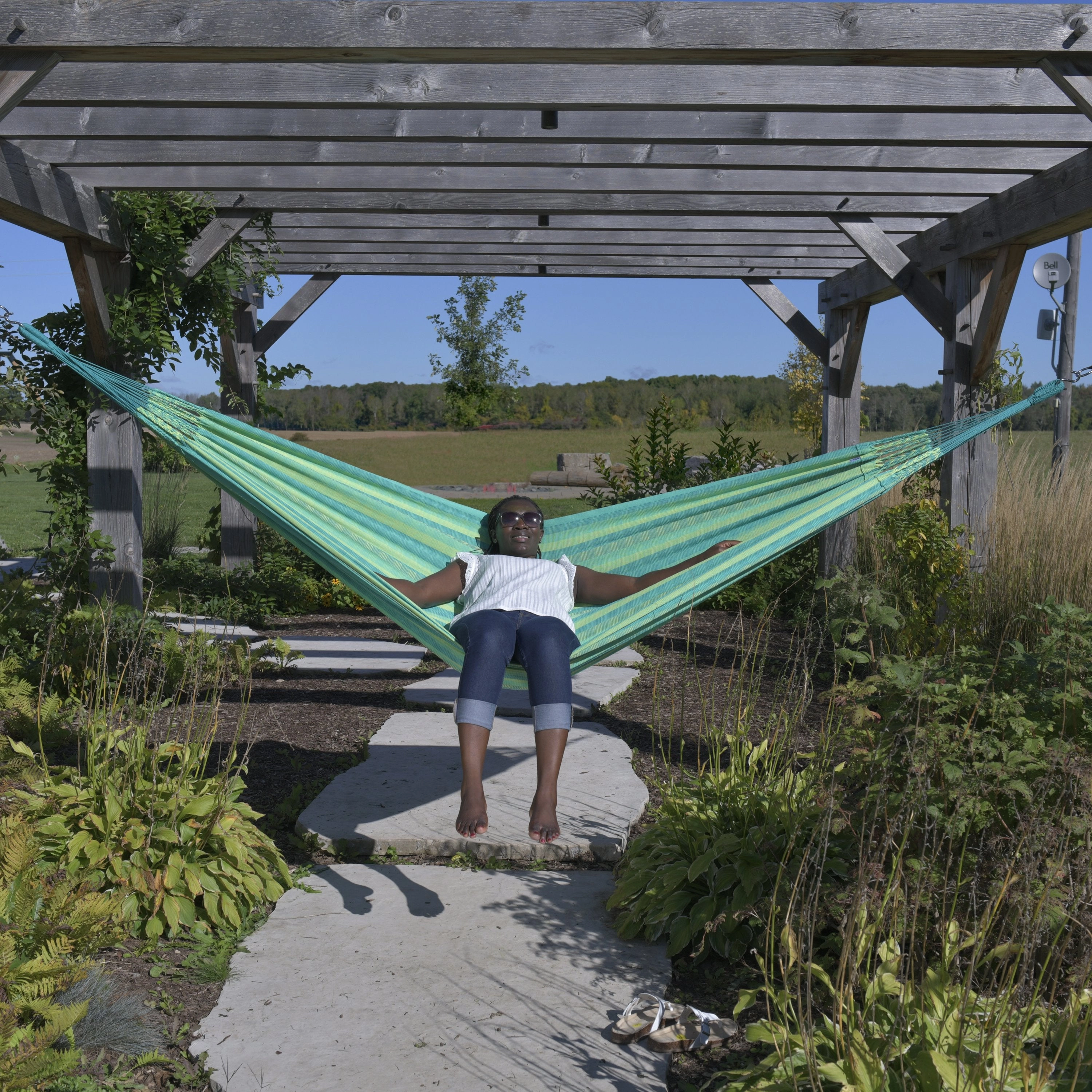 Latin Double Cotton Hammock - Viridis