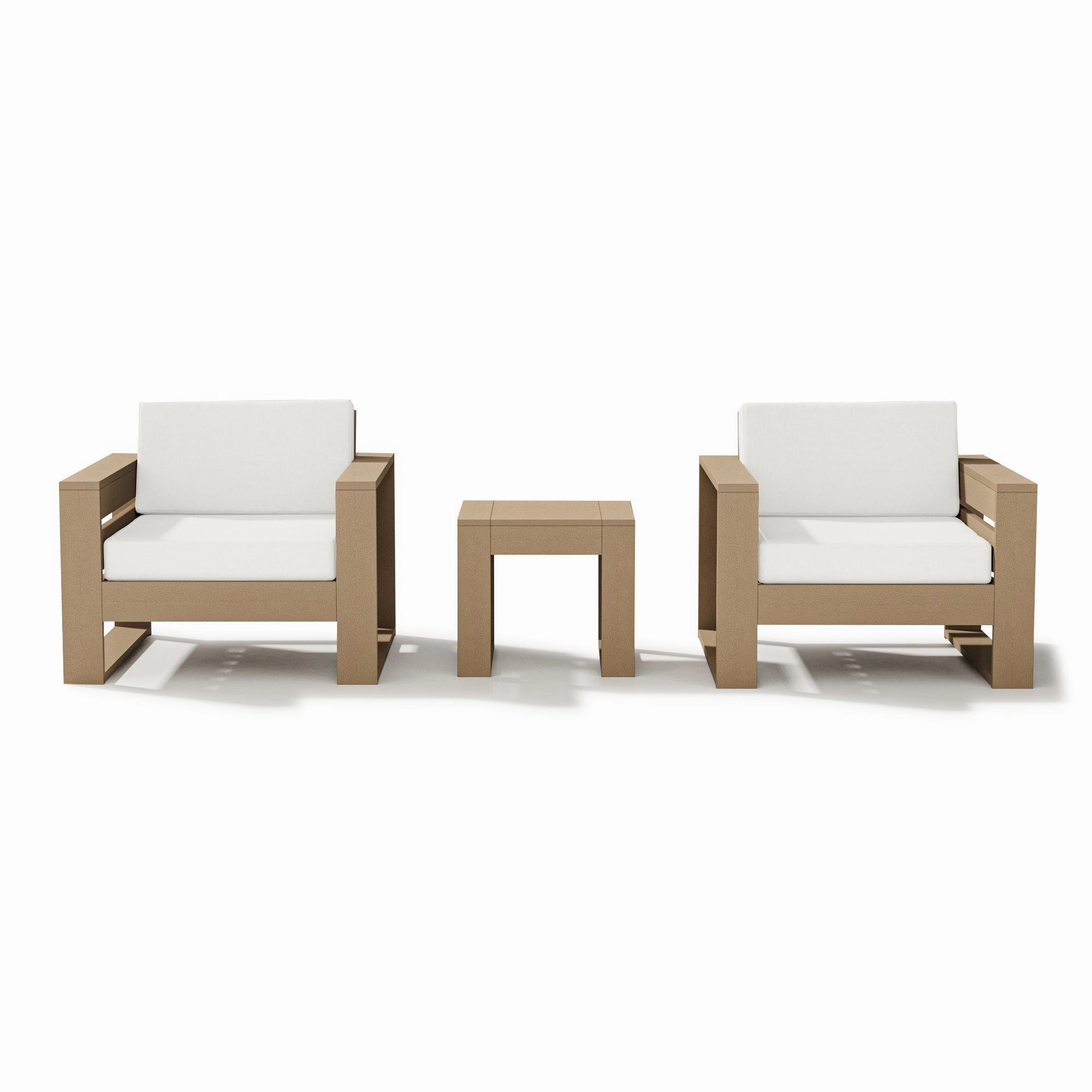 Latitude 3-Piece Lounge Chair SetHDPE eco-friendly polywood furniture set