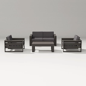 Latitude 4-Piece Lounge Loveseat Setoutdoor patio dining furniture set
