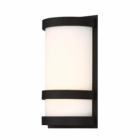 Latitude LED Wall Light BlackOutdoor wall sconces with motion sensor