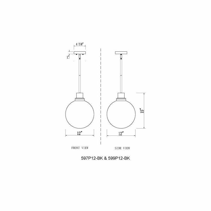 Laurent 1-Light 12" Outdoor Pendant