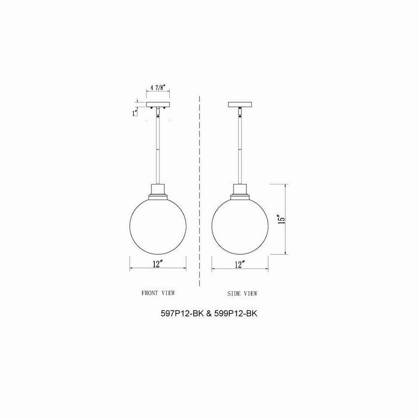 Laurent 1-Light 12" Outdoor Pendant