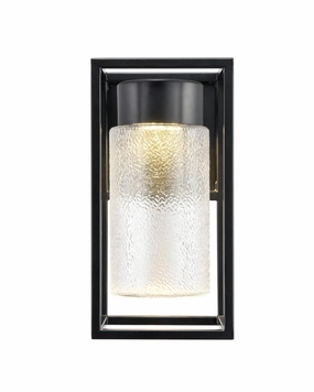 LED Outdoor Wall Sconce Powder Coated BlackOutdoor wall sconces with motion sensor