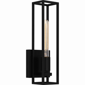 Leighton One Light Wall Sconce Matte BlackOutdoor wall sconces with motion sensor