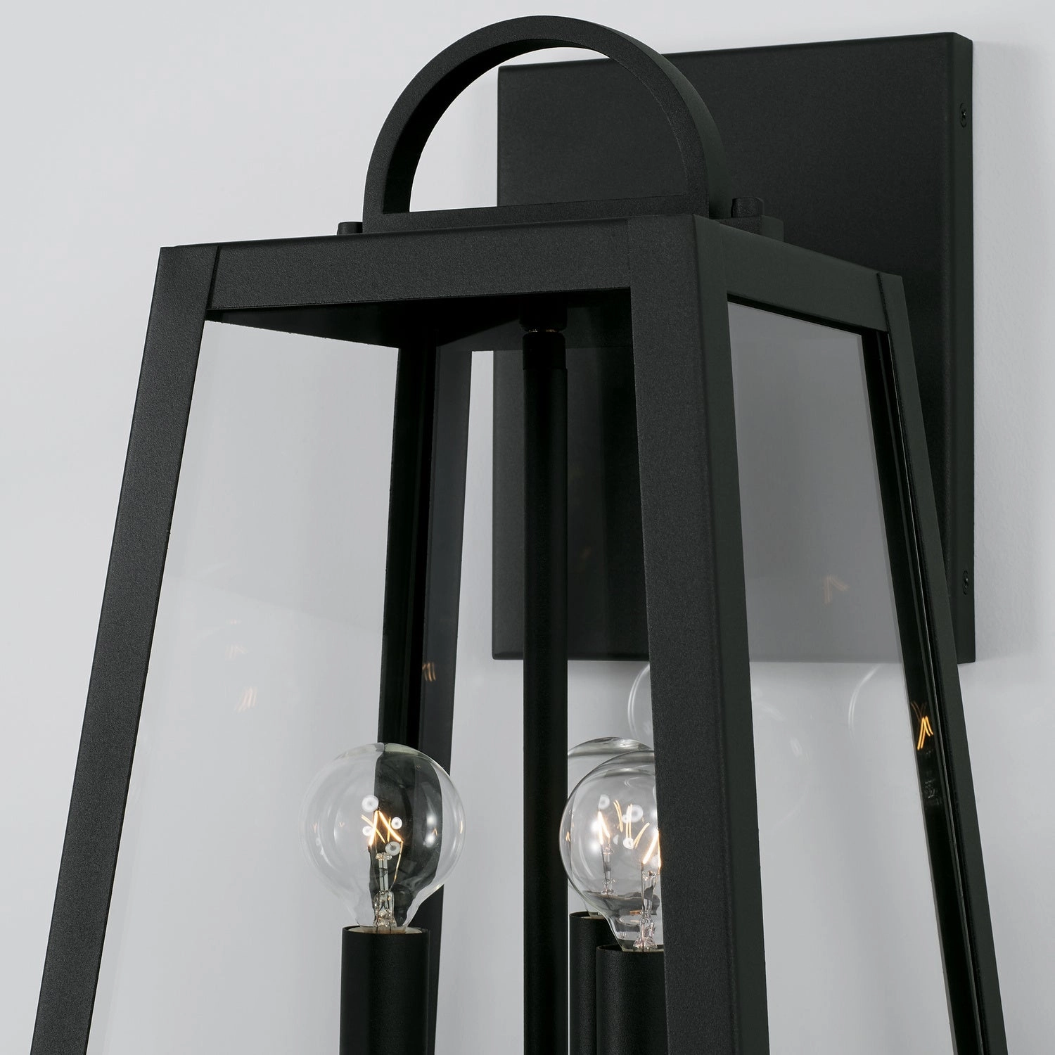 Leighton Three Light Outdoor Wall Lantern Black