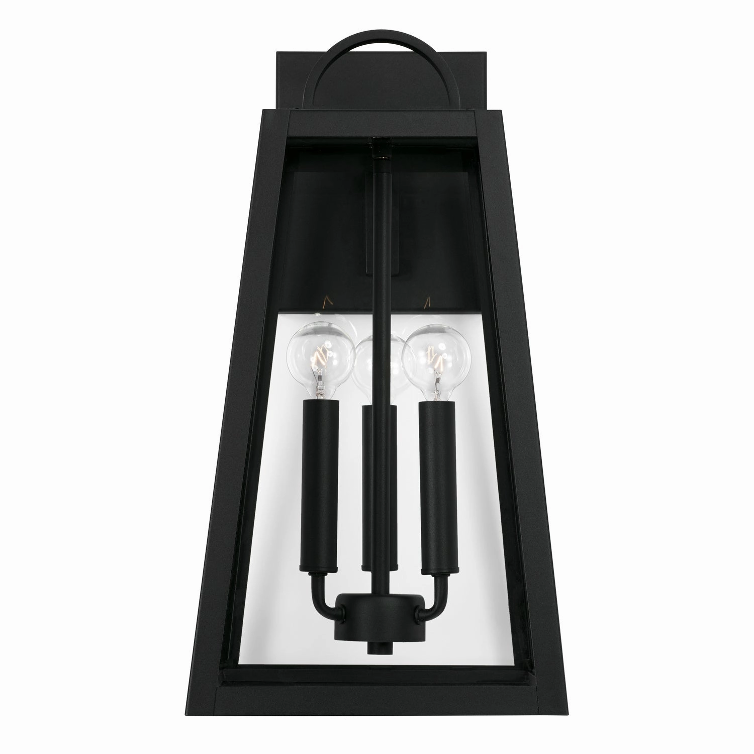 Leighton Three Light Outdoor Wall Lantern Black