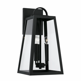 Leighton Three Light Outdoor Wall Lantern BlackOutdoor wall sconces with motion sensor