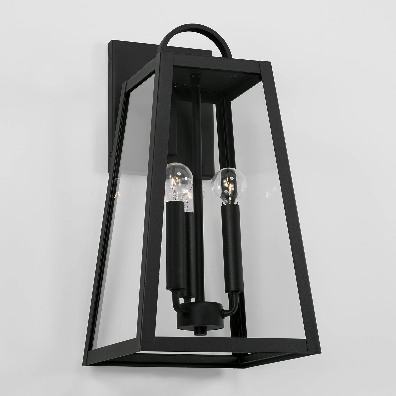Leighton Three Light Outdoor Wall Lantern Black