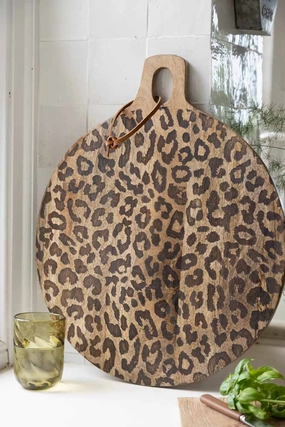 Leopard Print Mango Wood Serving Board - Largeoutdoor patio dining furniture set