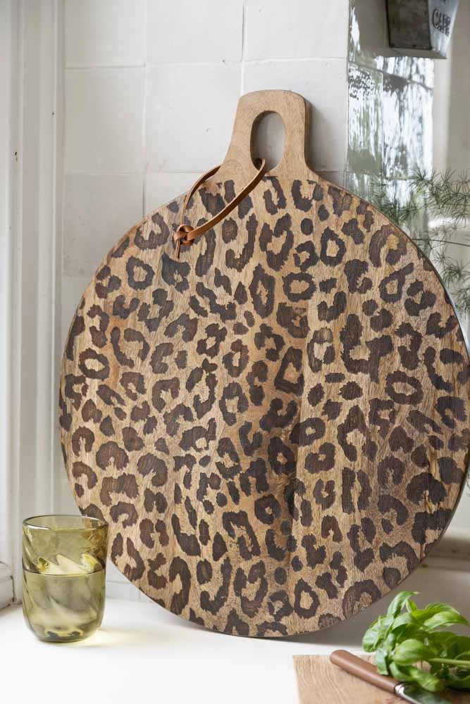 Leopard Print Mango Wood Serving Board - Largeoutdoor patio dining furniture set