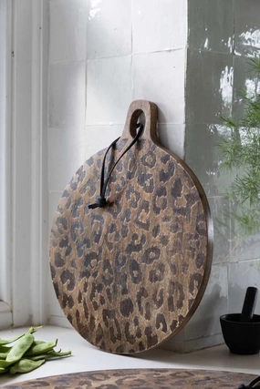 Leopard Print Mango Wood Serving Board - Smalloutdoor patio dining furniture set