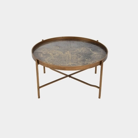 Leopold - Coffee Tray Table In Antique Gold Atlasoutdoor coffee table for patio or lounge
