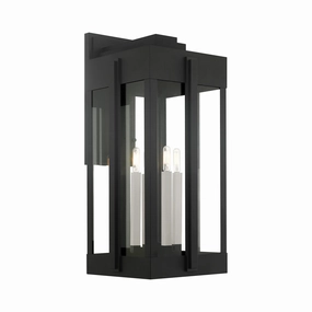 Lexington Four Light Outdoor Wall Lantern BlackOutdoor wall sconces with motion sensor
