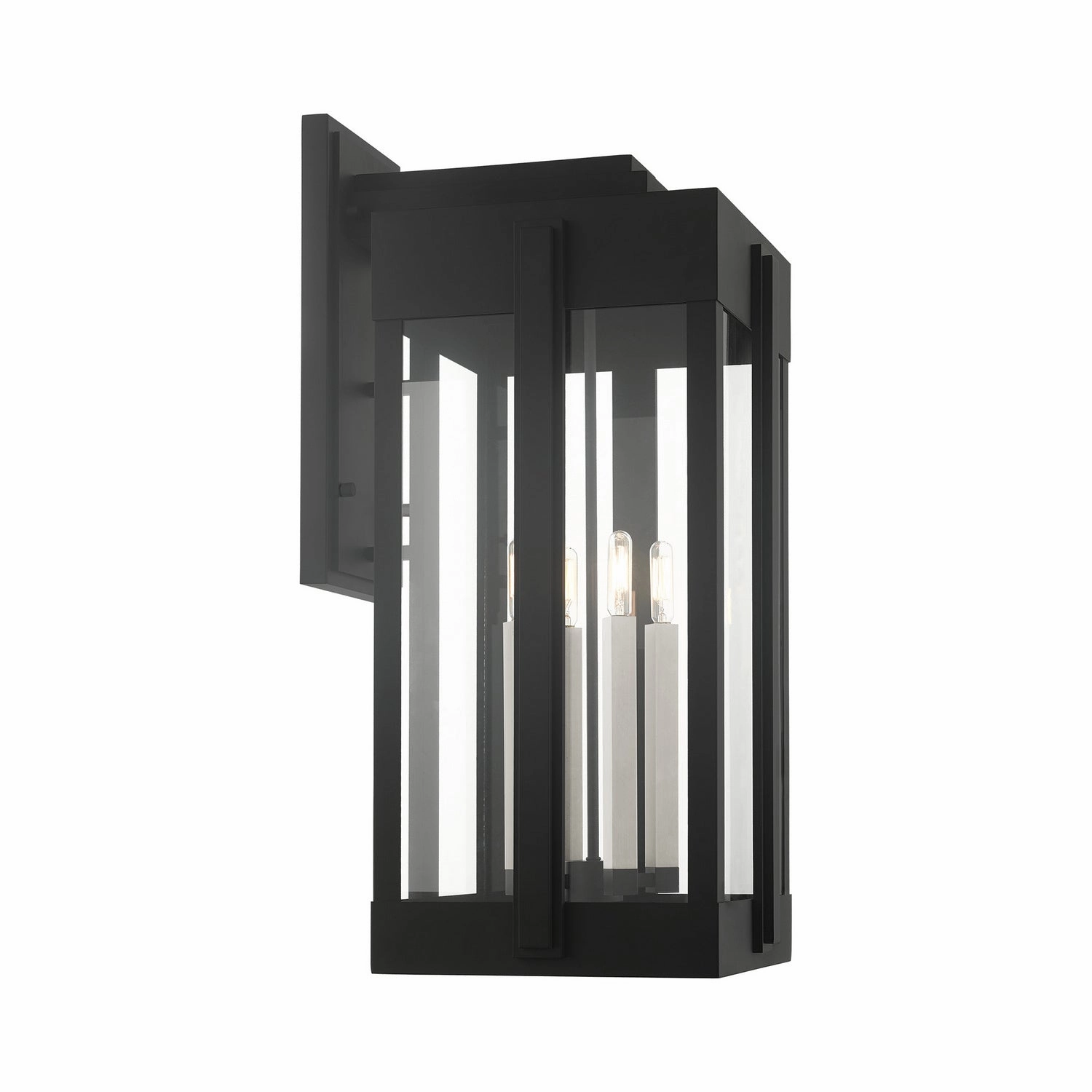 Lexington Four Light Outdoor Wall Lantern Black