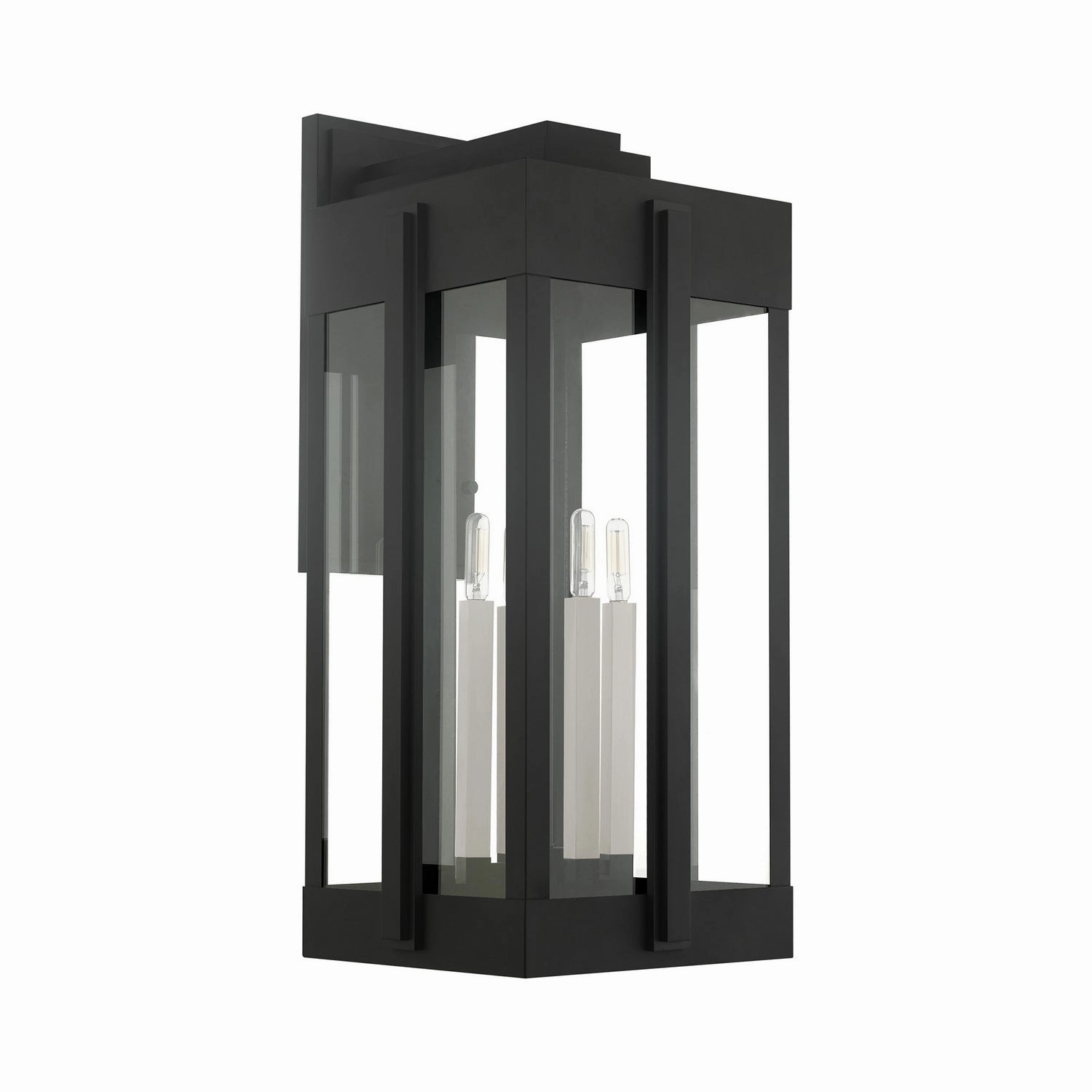 Lexington Four Light Outdoor Wall Lantern Black