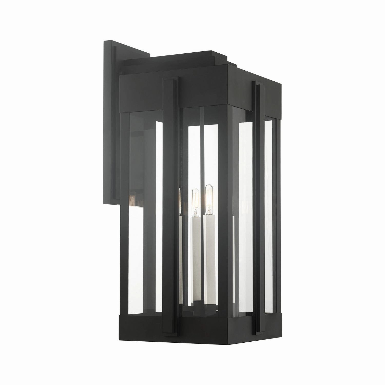 Lexington Four Light Outdoor Wall Lantern Black
