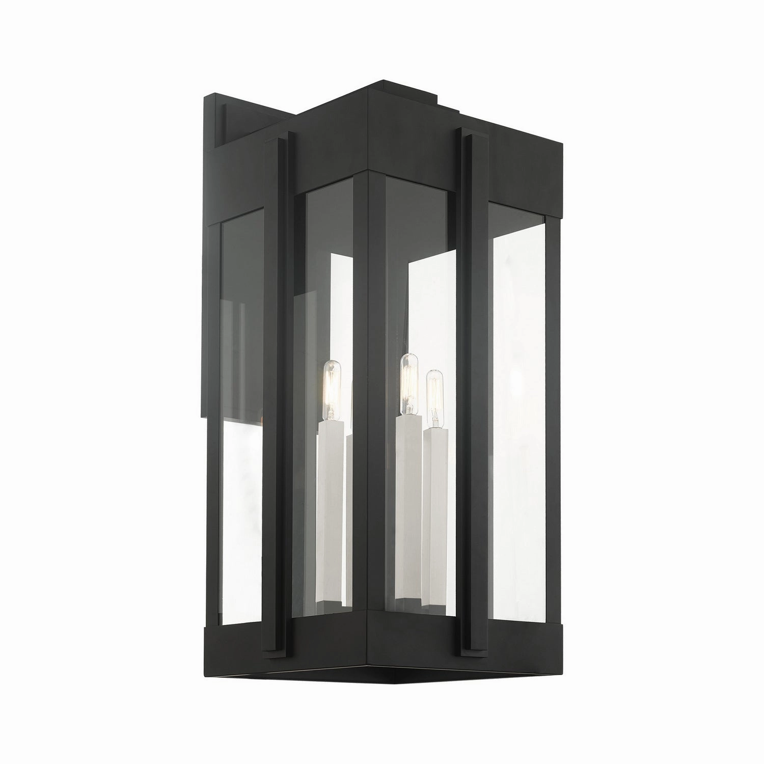 Lexington Four Light Outdoor Wall Lantern Black