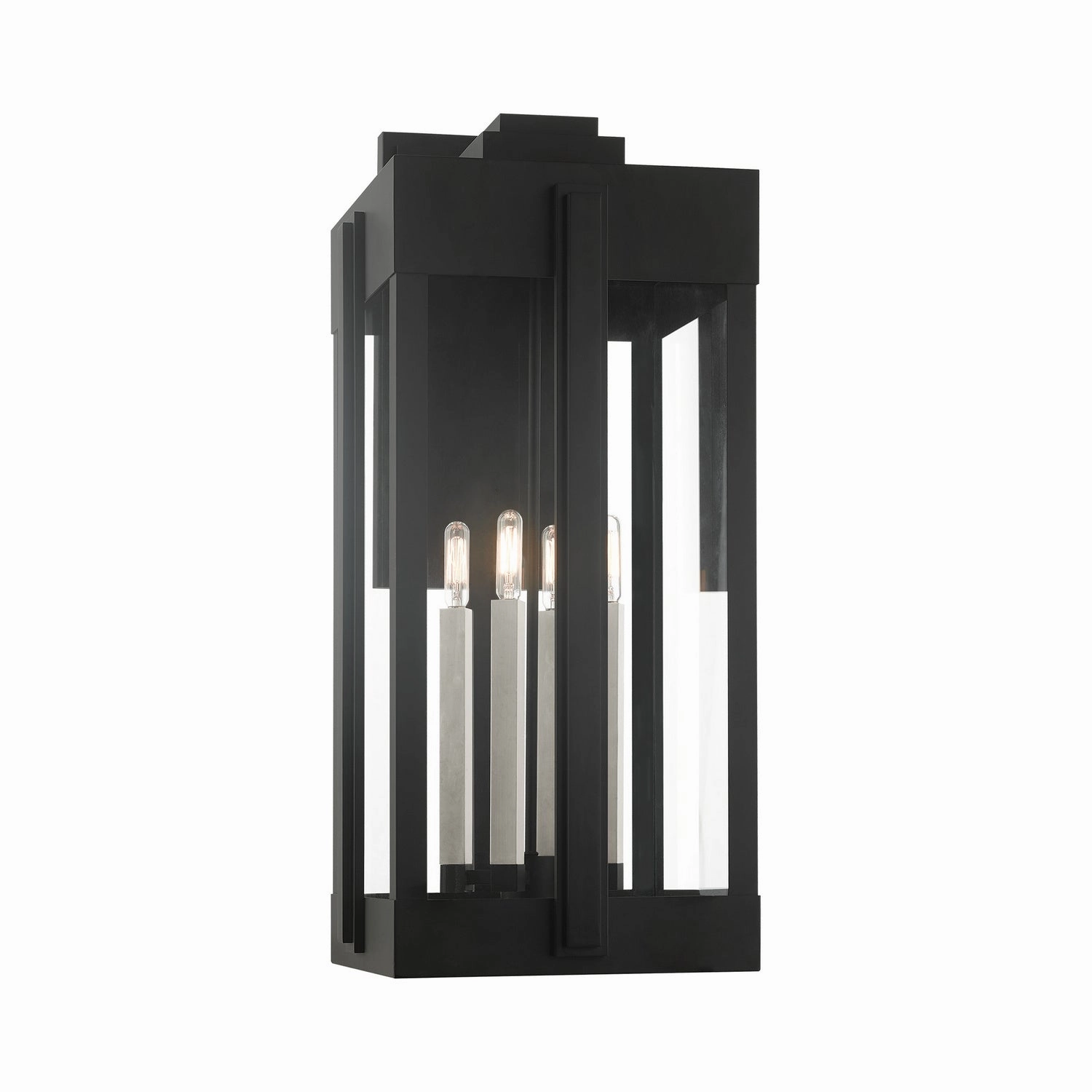 Lexington Four Light Outdoor Wall Lantern Black