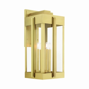 Lexington Four Light Outdoor Wall Lantern Natural BrassOutdoor wall sconces with motion sensor