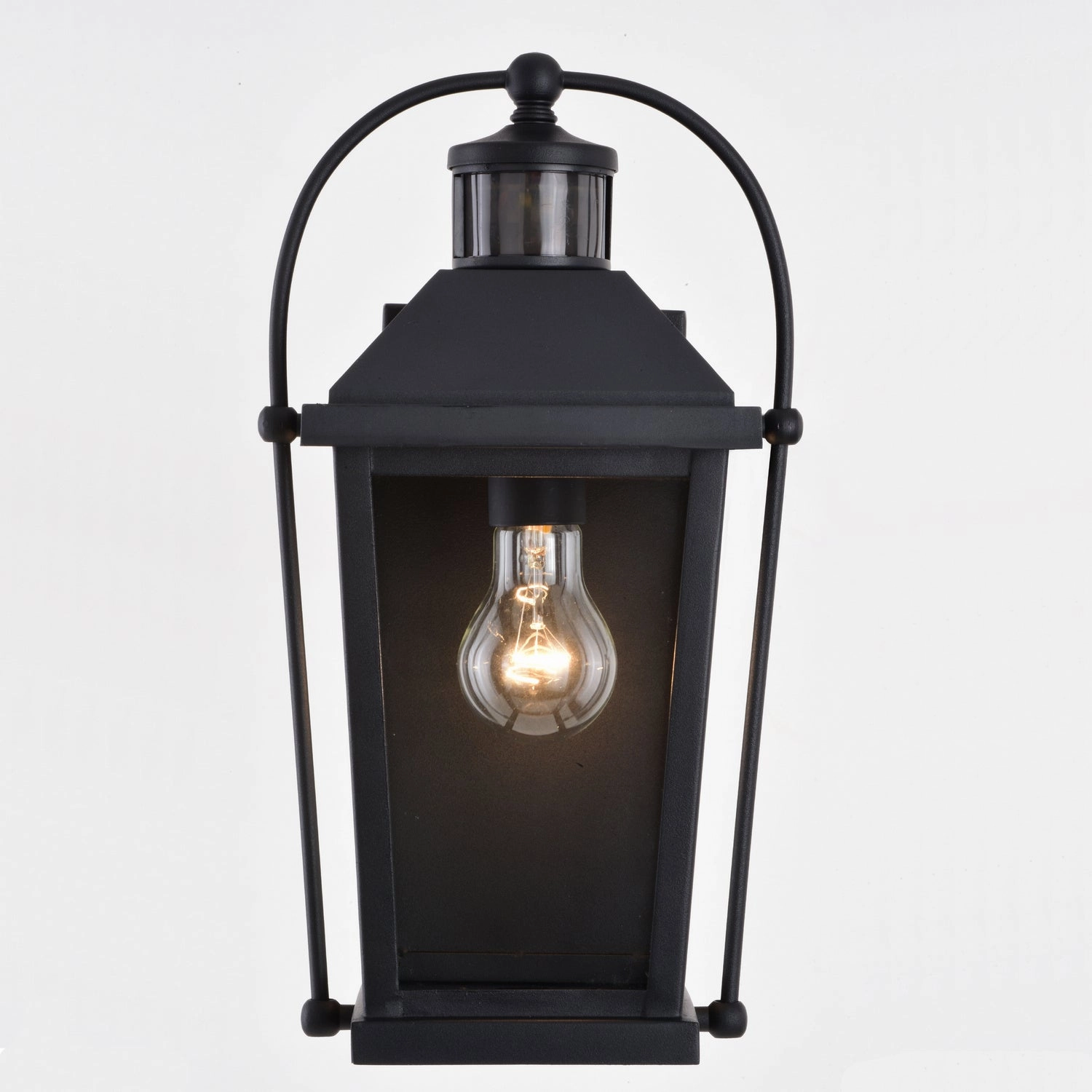 Lexington One Light Outdoor Motion Sensor Wall Mount Textured Black