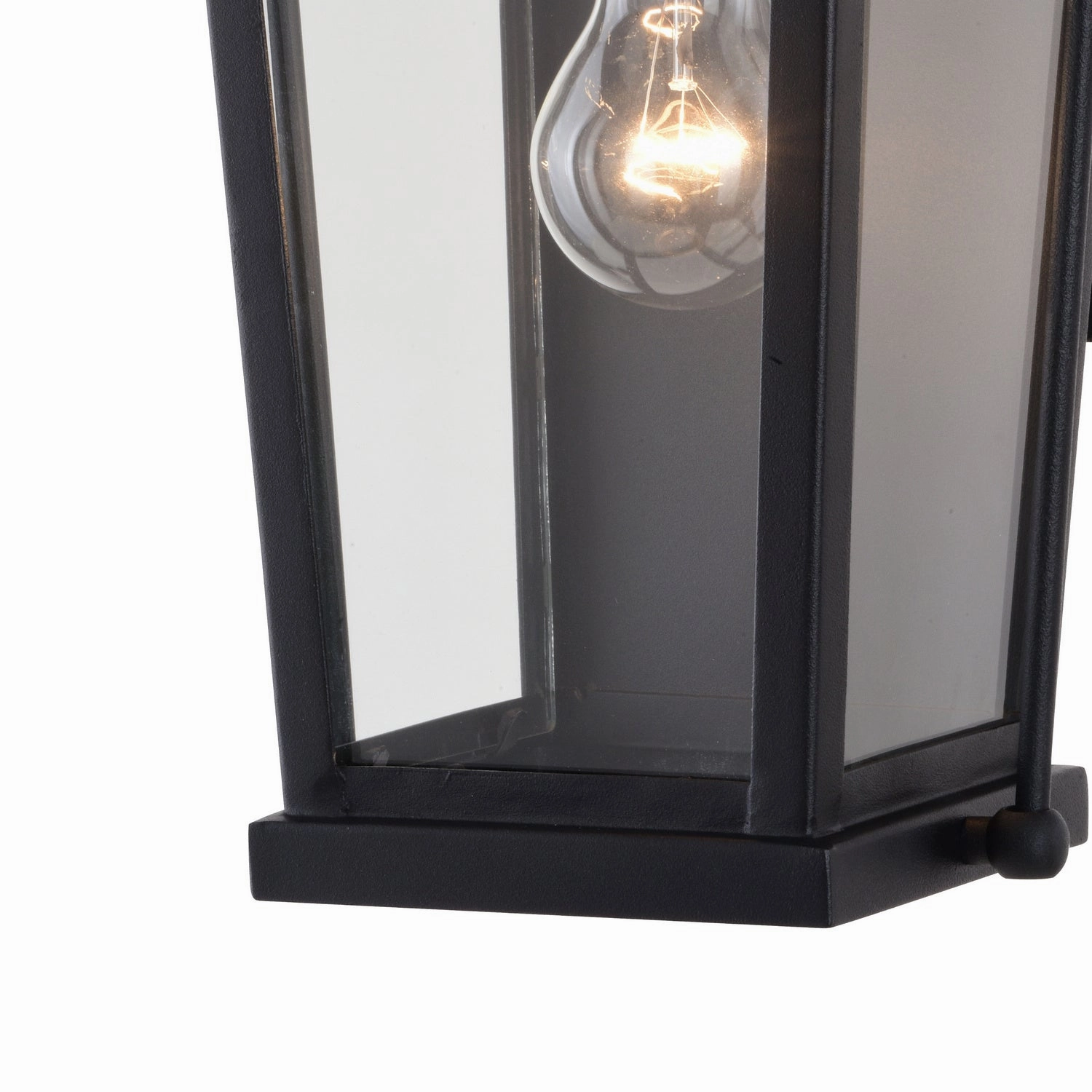 Lexington One Light Outdoor Motion Sensor Wall Mount Textured Black