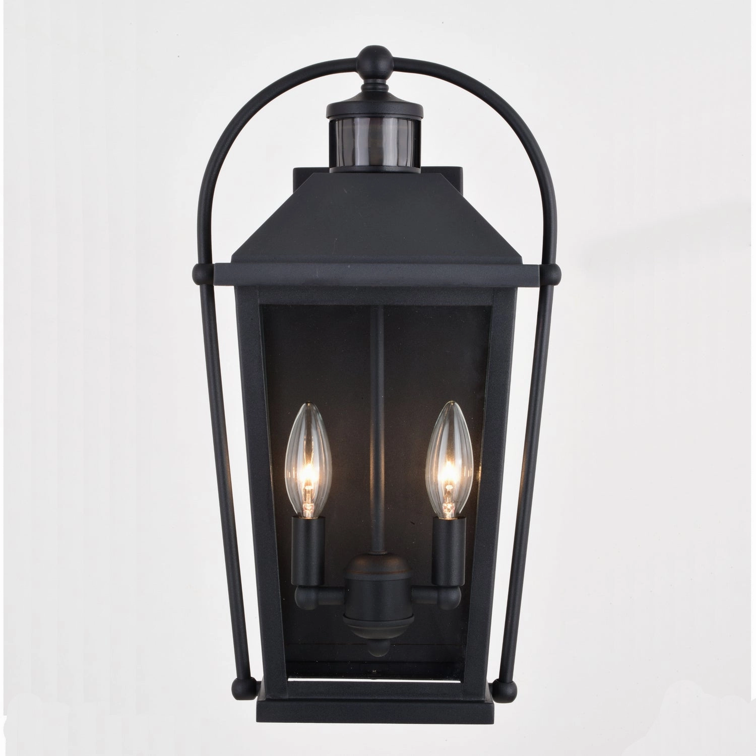 Lexington Two Light Outdoor Motion Sensor Wall Light Textured Black
