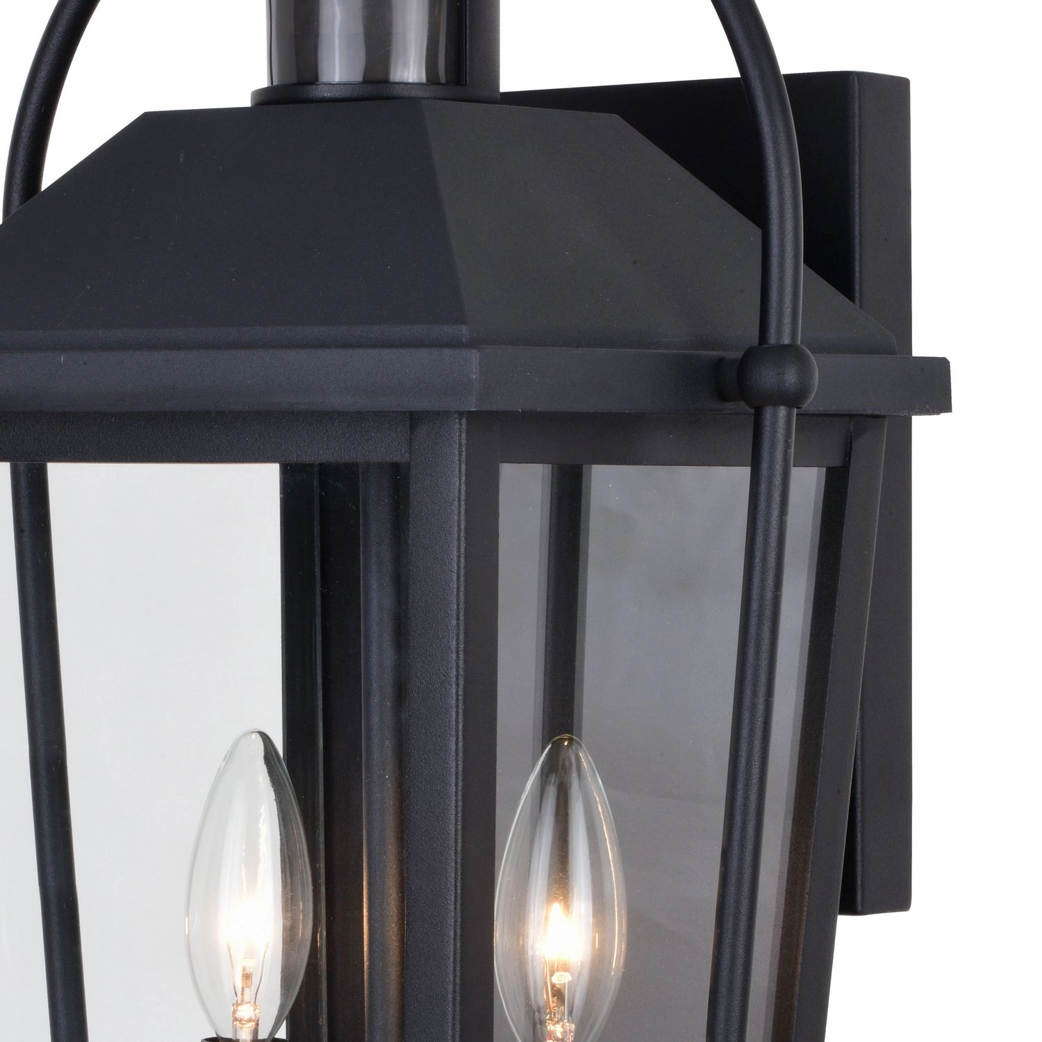 Lexington Two Light Outdoor Motion Sensor Wall Light Textured Black