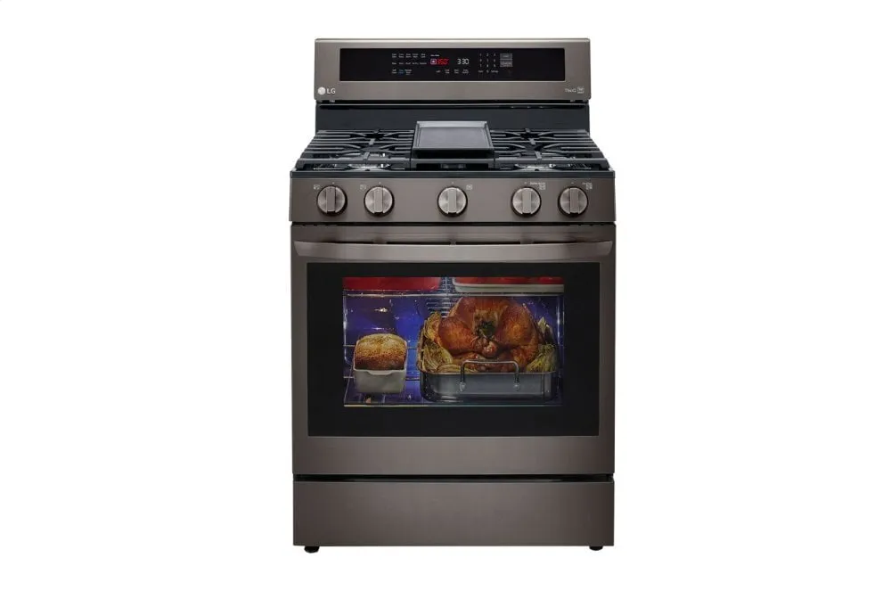 Lg LRGL5825D 5.8 Cu Ft. Smart Wi-Fi Enabled True Convection Instaview? Gas Range With Air Fry