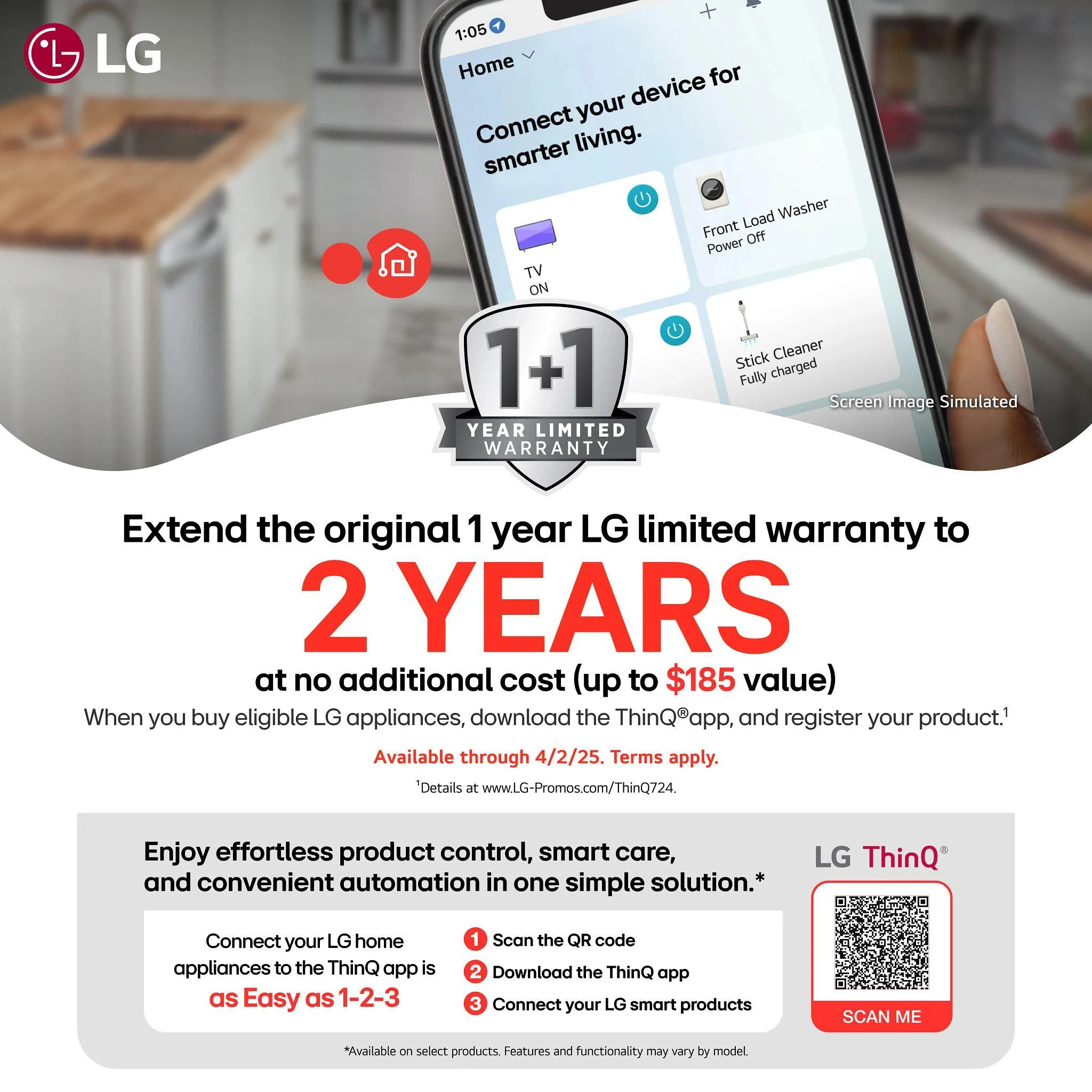 Lg MVEM1825X 1.8 Cu. Ft. Smart Over-The-Range Microwave Oven With Easyclean?