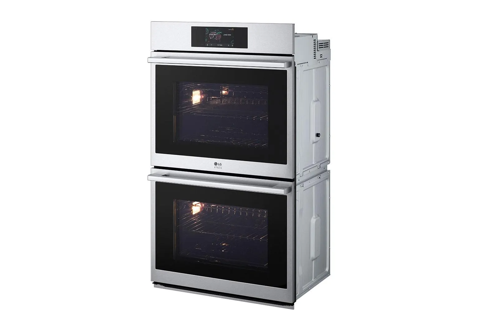Lg WDES9428F Lg Studio 9.4 Cu. Ft. Smart Instaview? Electric Double Built-In Wall Oven With Air Fry & Steam Sous Vide