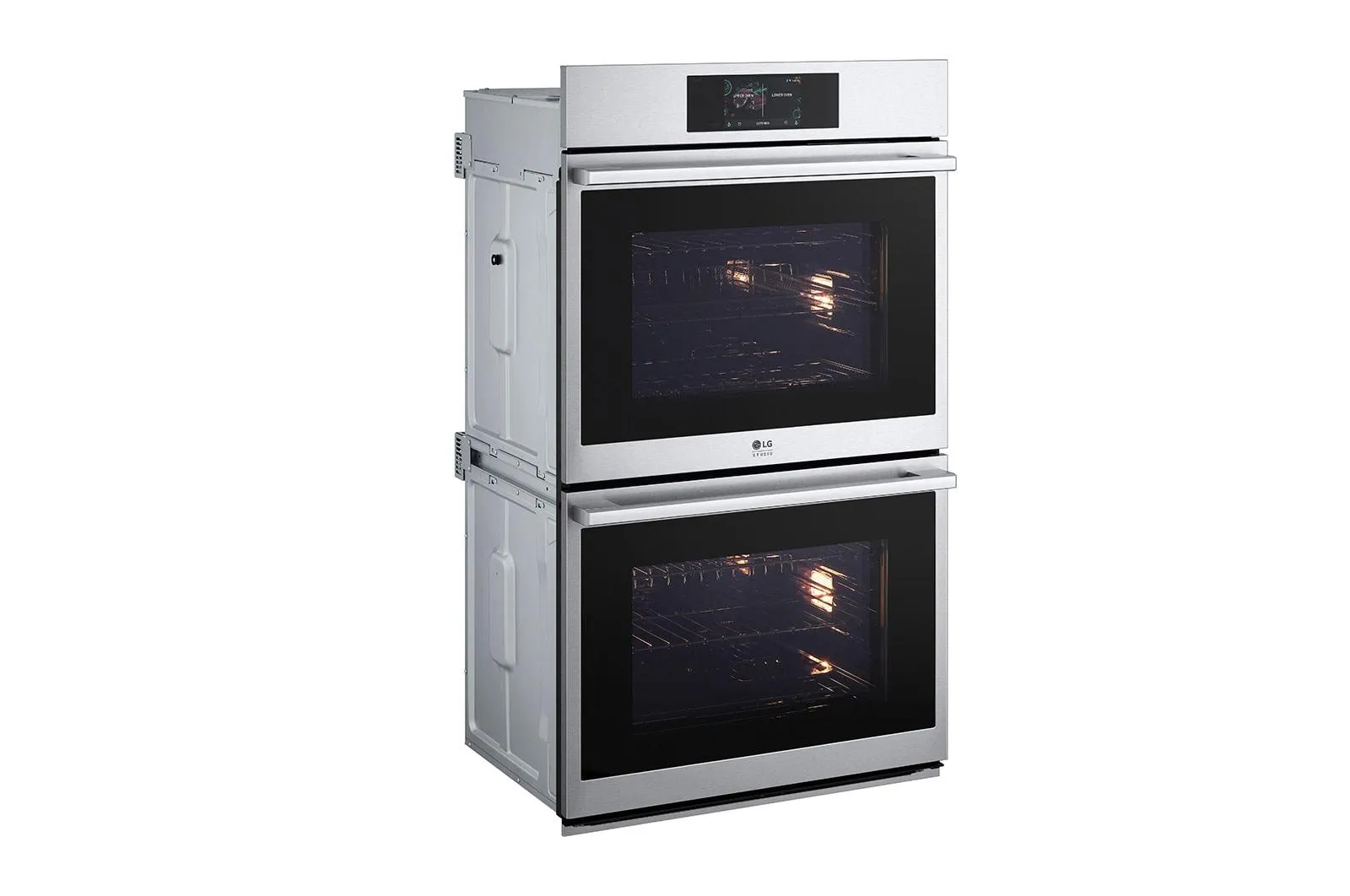 Lg WDES9428F Lg Studio 9.4 Cu. Ft. Smart Instaview? Electric Double Built-In Wall Oven With Air Fry & Steam Sous Vide