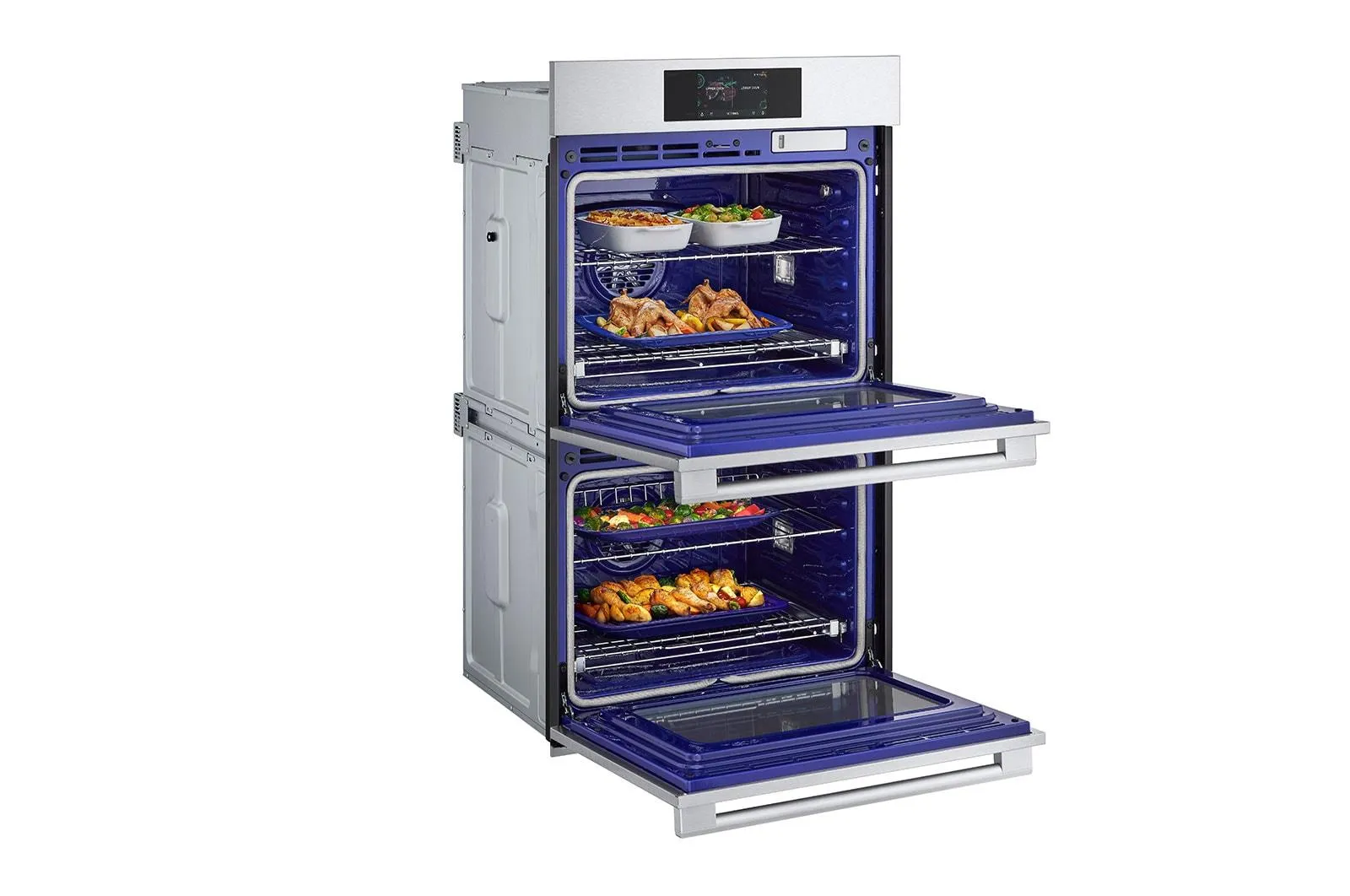 Lg WDES9428F Lg Studio 9.4 Cu. Ft. Smart Instaview? Electric Double Built-In Wall Oven With Air Fry & Steam Sous Vide