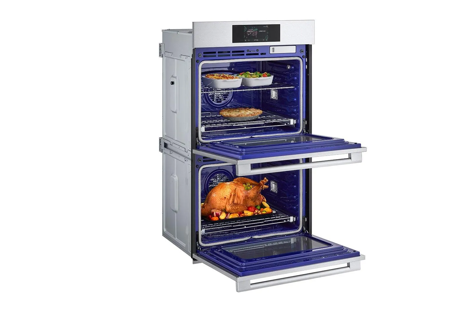 Lg WDES9428F Lg Studio 9.4 Cu. Ft. Smart Instaview? Electric Double Built-In Wall Oven With Air Fry & Steam Sous Vide